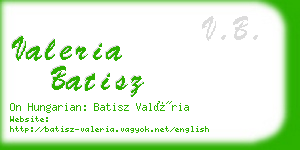 valeria batisz business card